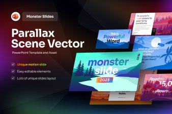 Monster Slides Parallax Scene Vector